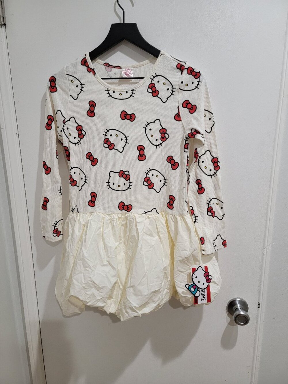 Girls' Hello Kitty Ribbed Drop Waist Dress